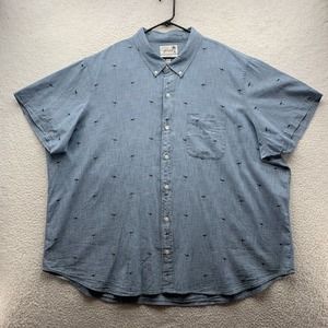 Bonobos Button Up Shirt Mens 4XL‎ Blue Flamingo Print Casual Comfort Preppy